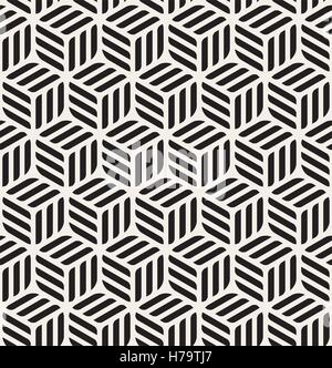 Vector Seamless Isometric Hexagonal Cube Structure Vintage Pattern ...