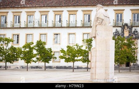 General view of the Royal Palace courtyard, part of the University of Coimbra, in Portugal Stock Photo