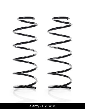 Volvo auto parts Front Suspension Coil Springs automotive part isolated on white background Stock Photo