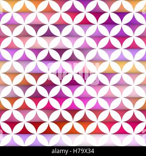 Vector Seamless Colorful Stripes Gradient  Stars And White Circle Tiling Pattern Stock Vector