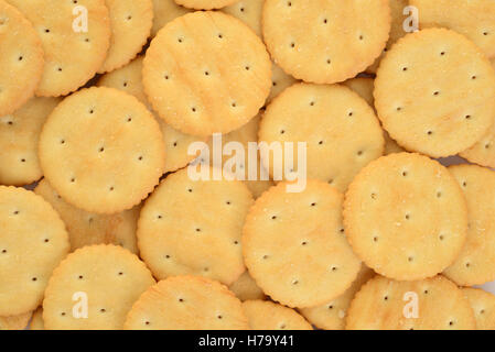 small round cracker background Stock Photo