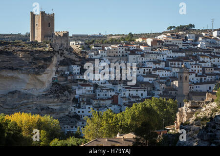 Castle of the 12TH century Almohad origin, take in Alcala of the Jucar, Albacete province, Spain Stock Photo