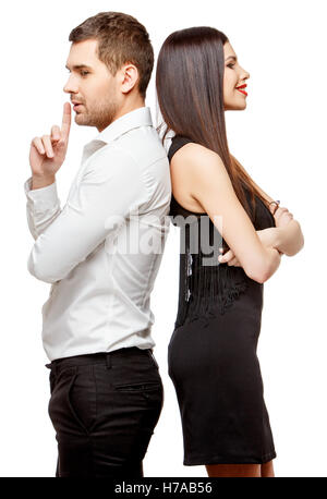 Portrait of a beautiful young happy smiling couple Stock Photo