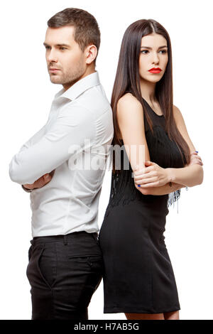 Portrait of a beautiful young happy smiling couple Stock Photo