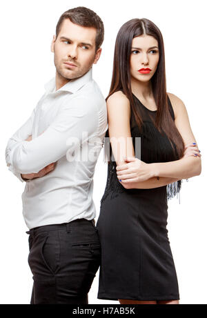 Portrait of a beautiful young happy smiling couple Stock Photo