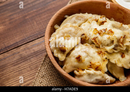 traditional ukrainian food - dumplings varenik Stock Photo