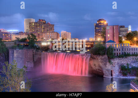 High Falls, Genesee River, Rochester, New York, USA. Stock Photo