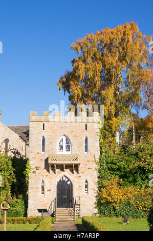 Victorian gazebo in the castle gardens, Stanhope, Co. Durham, England, UK Stock Photo