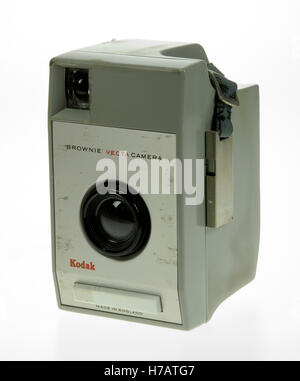 Kodak Brownie Vecta grey plastic 127 roll film camera. Stock Photo