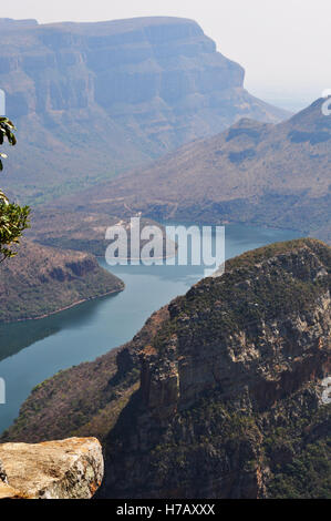 South Africa: aerial view of Blyde River Canyon, a natural feature in the eastern Mpumalanga province, one of the largest canyons on Earth Stock Photo