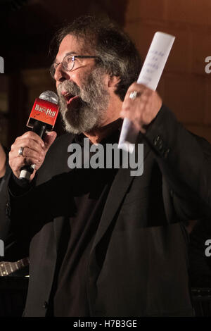 London, UK. 3rd November, 2016. Producer Michael Cohl speaks at the launch of Jim Steinman’s Bat Out Of Hell: The Musical outside the London Coliseum. The musical is set to open in London’s West End at the London Coliseum in June 2017 Credit:  Guy Corbishley/Alamy Live News Stock Photo