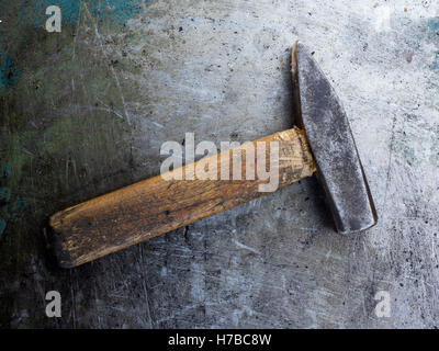 Old rusty hummer on metal background Stock Photo