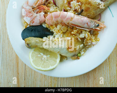 Tex-Mex Jambalaya  variety of Regional and Southern cooking Stock Photo