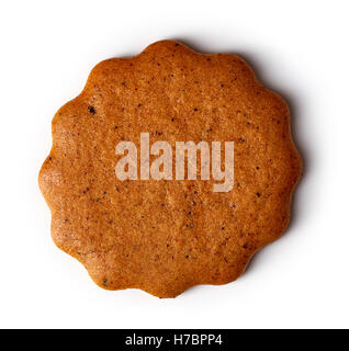 Star shaped christmas cookie isolated on white background, top view Stock Photo