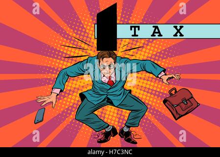 tax policy, impact on business Stock Vector