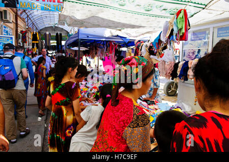 Urgut Market,Color,Colourful,Bazaar Close to Samakand,The Golden Road to Samaquand,The Silk Road,Uzbekistan,Central Asia Stock Photo