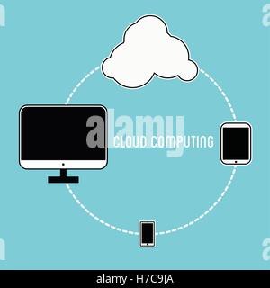 Cloud computing concept Stock Vector