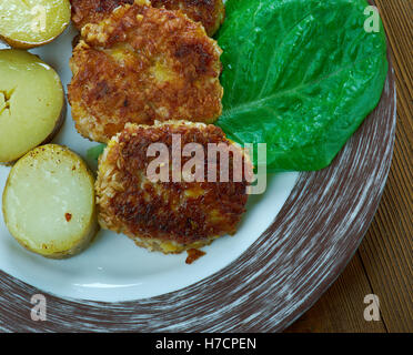 Jauhelihapihvi  - Finnish version Salisbury steak Stock Photo