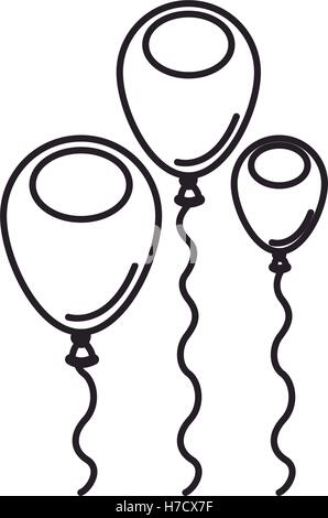 balloons icon over white background vector illustration Stock Vector ...