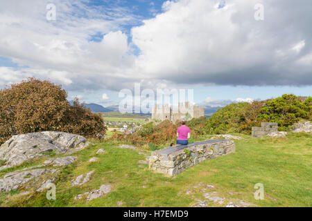 Harlech Castle, Snowdonia National Park, Gwynedd, North Wales, UK Stock Photo