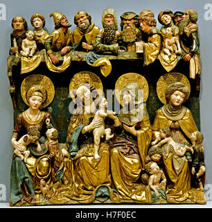 Holy Kinship 1588 Schlesien Preußen - Silesia Prussia  German Germany The Holy Kinship was the extended family of Jesus descended from his maternal grandmother Saint Anne from her trinubium or three marriages. Stock Photo