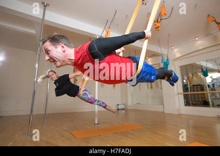 Aerial yoga venue hi-res stock photography and images - Alamy