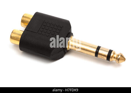 audio adapter on a white background Stock Photo