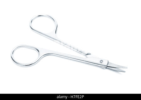 manicure scissors closeup on white background Stock Photo