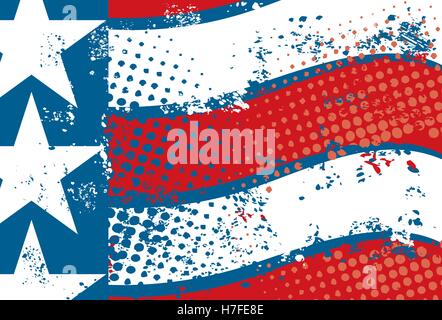 American Flag  A stylized, textured American Flag Stock Vector