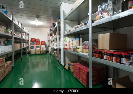 Merchant ship pantry Stock Photo