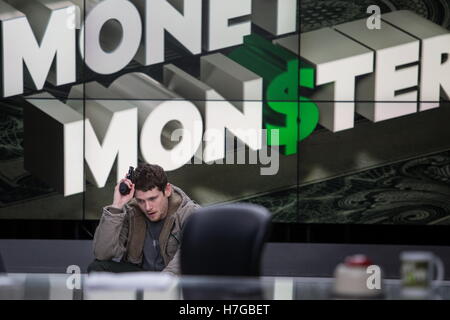 RELEASE DATE: May 13, 2016 TITLE: Money Monster STUDIO: TriStar Pictures DIRECTOR: Jodie Foster PLOT: Financial TV host Lee Gates and his producer Patty are put in an extreme situation when an irate investor takes over their studio PICTURED: Jack O'Connell as Kyle Budwell (Credit: c TriStar Pictures/Entertainment Pictures/) Stock Photo
