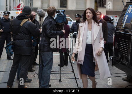 RELEASE DATE: May 13, 2016 TITLE: Money Monster STUDIO: TriStar Pictures DIRECTOR: Jodie Foster PLOT: Financial TV host Lee Gates and his producer Patty are put in an extreme situation when an irate investor takes over their studio PICTURED: Caitriona Balfe as Diane Lester (Credit: c TriStar Pictures/Entertainment Pictures/) Stock Photo