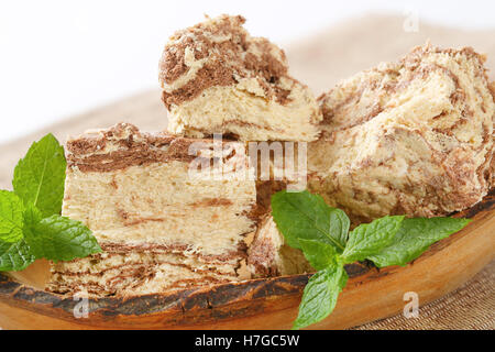 Marble sesame halva with cocoa Stock Photo