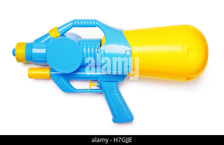 Plastic water gun isolated on white background Stock Photo - Alamy