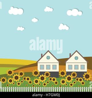 Colorful Houses, Real Estate Concept Stock Vector