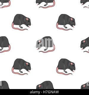 Domestic Rats Seamless Pattern Stock Vector