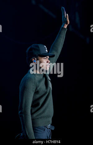 Los Angeles, USA. 5th Nov, 2016. Chance The Rapper Performs at The Real Show 2016 presented by Real 92.3 at The Forum in Los Angeles, Ca Credit:  The Photo Access/Alamy Live News Stock Photo