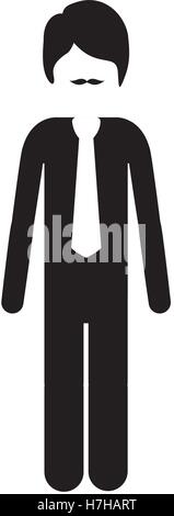 avatar man standing icon over white background colorful design vector ...