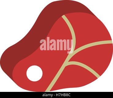 meat steak icon over white background, vector illustration Stock Vector ...