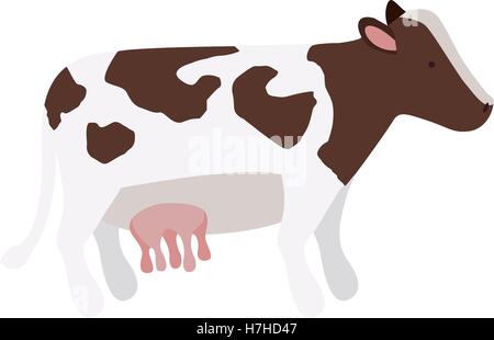 Cute cow illustration over white Stock Vector Image & Art - Alamy