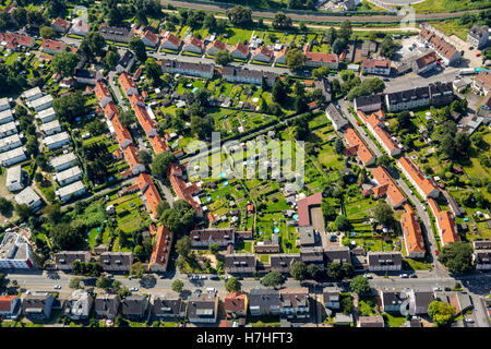 Aerial view, DortmundEving settlement Prince Hardenberg, housing