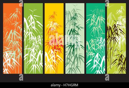 Abstract background with bamboo Stock Vector