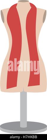 manikin icon over white background. tailor shop design. vector illustration Stock Vector