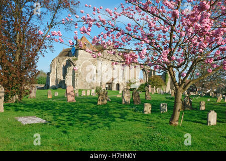 Winchelsea Church, in spring, East Sussex., England, UK Stock Photo