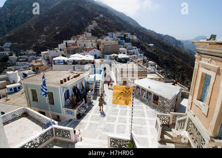 Mountain village of Olympos on the Greek island of Karpathos, Greece, Europe Stock Photo