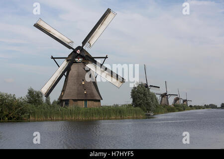 Tourist attraction 'Kinderdijk' near Rotterdam, Holland Stock Photo