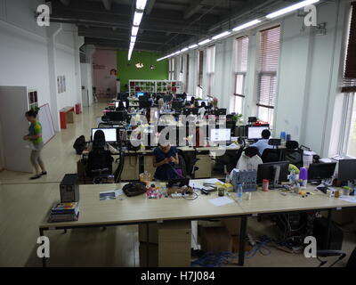 Office of a startup in Beijing, China, in area of Zhongguancun, local silicon valley Stock Photo