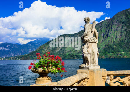 Beautiful scenery of Lago di Como. view from Villa di Balbinello. Italy Stock Photo