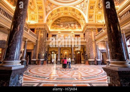 Interior of the National museum in Prague Stock Photo