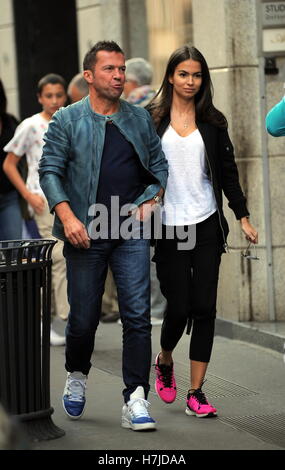 Lothar Matthaus And His Wife Anastasia Klimko Seen Shopping And Having ...